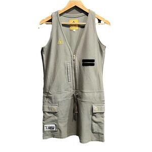 Le Coq Sportif Golf Collection Light Green V Neck Zip Front Women's Dress Size M